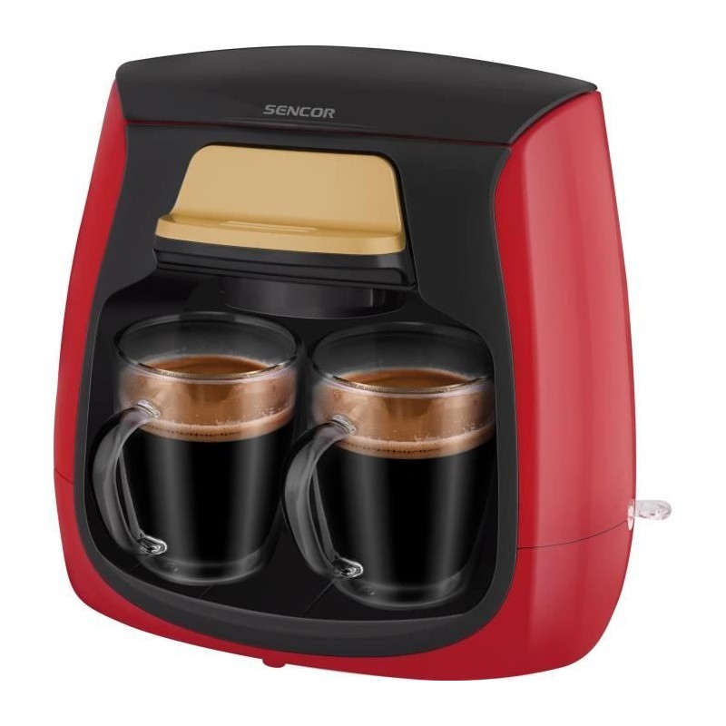 Machine a café - SENCOR - SCE 2101RD - 0,3 L - 500 W - 2 tasses inclu
