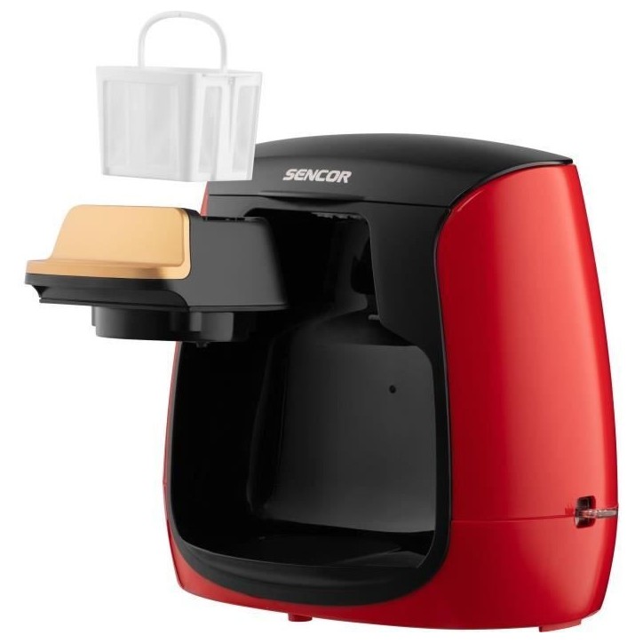 Machine a café - SENCOR - SCE 2101RD - 0,3 L - 500 W - 2 tasses incluses - Rouge