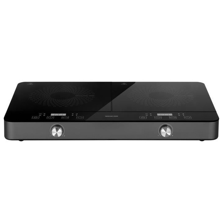 Plaque de cuisson a double induction - SENCOR - SCP 4201GY - 3500 W - 2 foyers - Ecran LCD - Gris