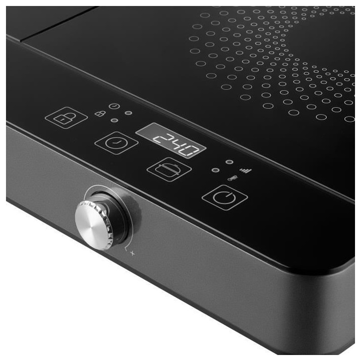 Plaque de cuisson a double induction - SENCOR - SCP 4201GY - 3500 W - 2 foyers - Ecran LCD - Gris
