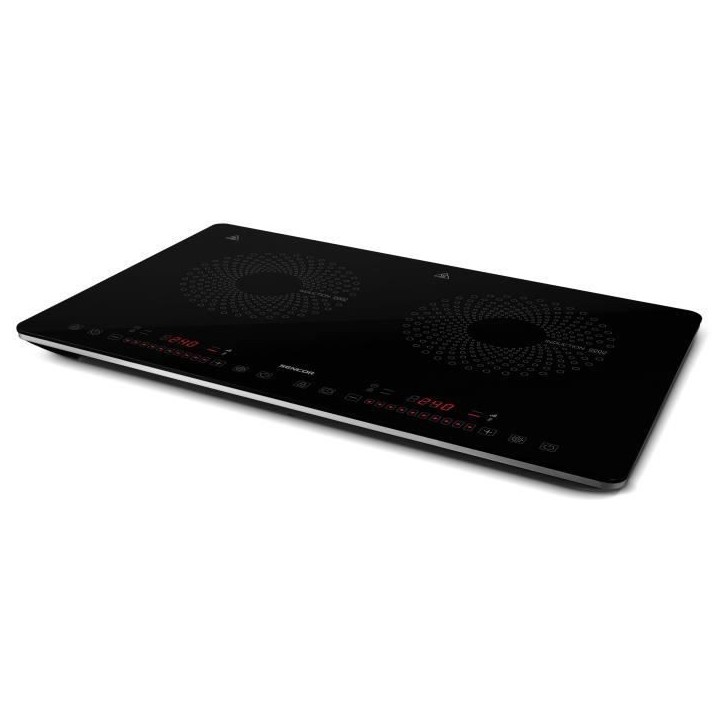 Plaque de cuisson a induction - SENCOR - SCP 4501BK - 3400 W - 2 foyers - Ultra fin - Noir