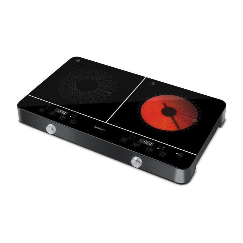 Plaque de cuisson a induction et radiante - SENCOR - SCP 4001BK - 3400 Plaque de cuisson a induction et radiante - SENCOR - SCP 4001BK - 3400