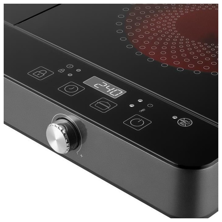 Plaque de cuisson a induction et radiante - SENCOR - SCP 4001BK - 3400 W - 2 foyers - Noir