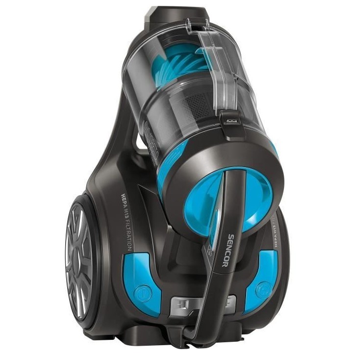 Aspirateur traineau sans sac - SENCOR SVC 1086TQ - 700 W - 78 dB - 3,5 L - Noir / Bleu