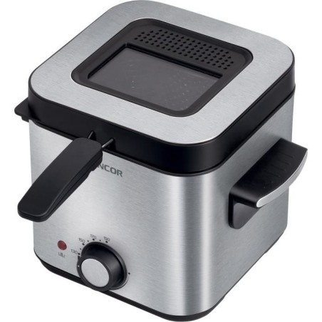 Friteuse - SENCOR - SFR 6200SS - 900 W - 1,5 L - Noir / Acier inoxydab