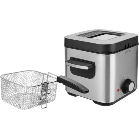 Friteuse - SENCOR - SFR 6200SS - 900 W - 1,5 L - Noir / Acier inoxydable