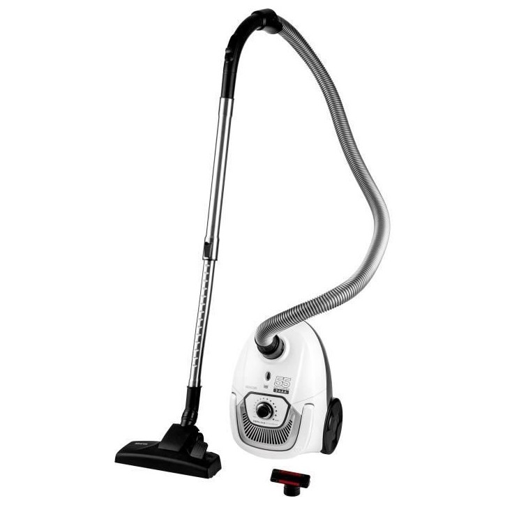 Aspirateur traîneau avec sac - SENCOR - SVC 5500WH - Moteur ECO 700 W - 75 dBA - 2 L - Filtre HEPA H13 - Blanc