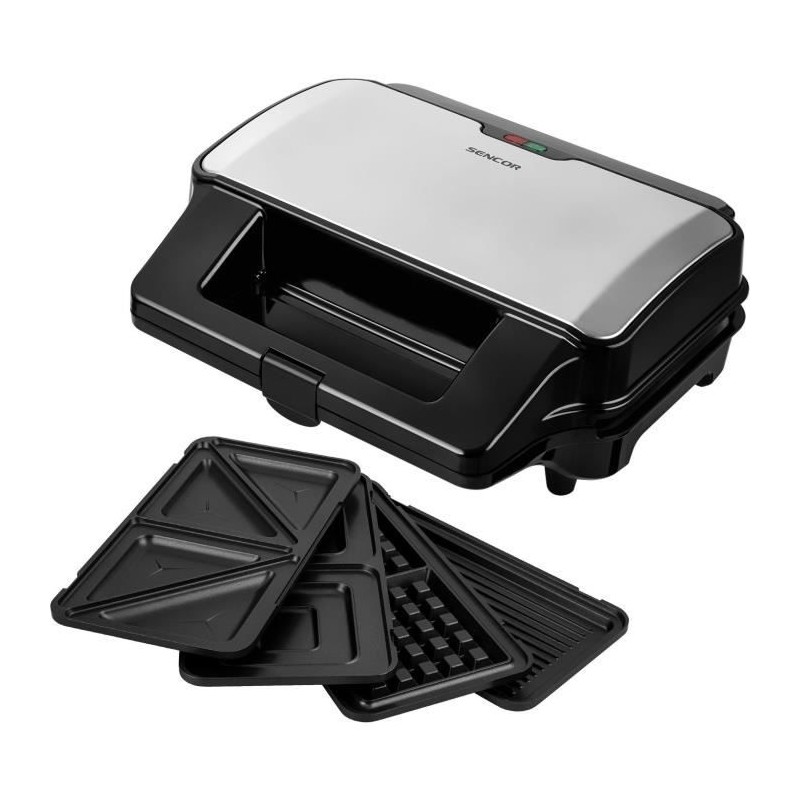 Appareil a croque-monsieur 4 en 1 - SENCOR - SSM 9940SS - 900 W - 4 pl
