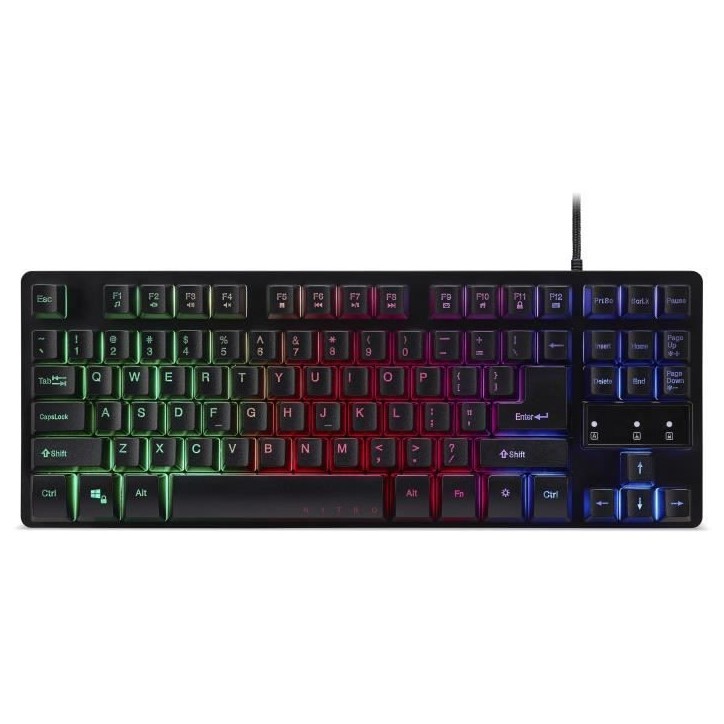 Clavier gaming - ACER - GP.KBD11.01W - AZERTY - Rétro-éclairage RGB - Membrane TKL 80% Clavier gaming - ACER - GP.KBD11.01W - AZERTY - Rétro-éclairage RGB - Membrane TKL 80%