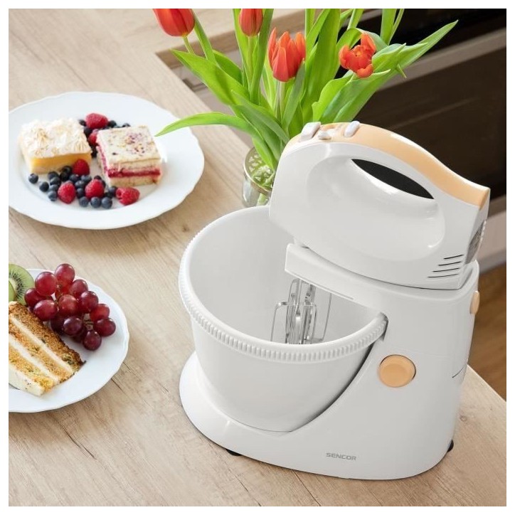 Batteur a main avec bol rotatif - SENCOR - SHM 5330-EUE3 - 500 W - Blanc