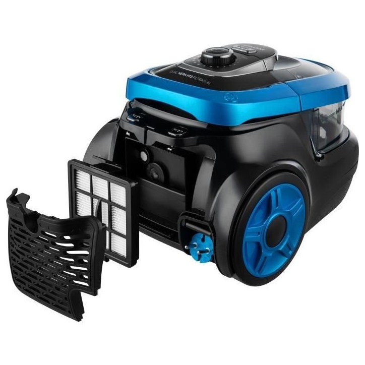 Aspirateur traineau sans sac - SENCOR - SVC-1035TQ - 750 W - 75 dB - 1 L - Noir / Bleu Aspirateur traineau sans sac - SENCOR - SVC-1035TQ - 750 W - 75 dB - 1 L - Noir / Bleu
