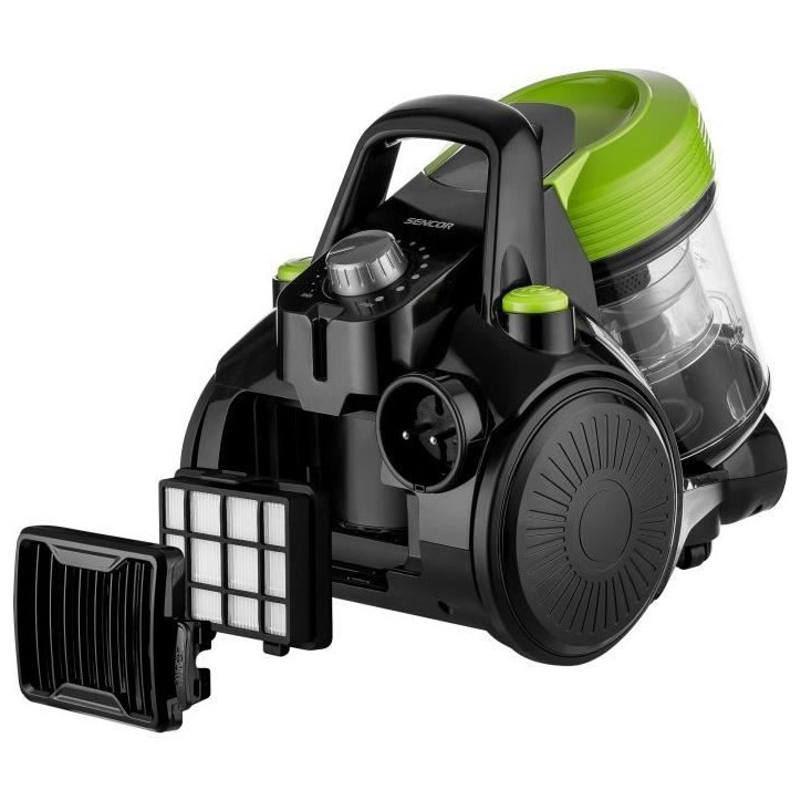 Aspirateur traineau sans sac - SENCOR SVC 1025GR - 700 W - 78 dB - 2 L - Noir / Vert