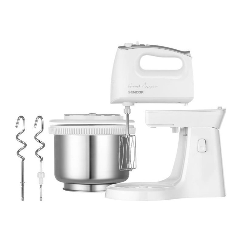 Batteur a main avec bol rotatif - SENCOR - SHM6206SS - 500W - Argent Batteur a main avec bol rotatif - SENCOR - SHM6206SS - 500W - Argent