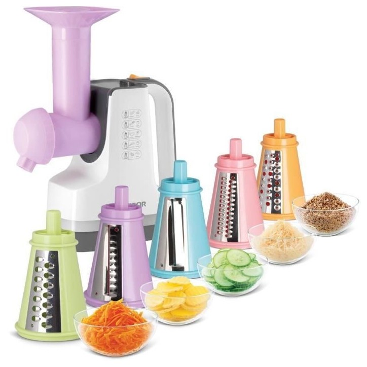 Découpe légumes et sorbétiere - SENCOR - SSG 4500WH - 150 W - 6 accessoires - Blanc
