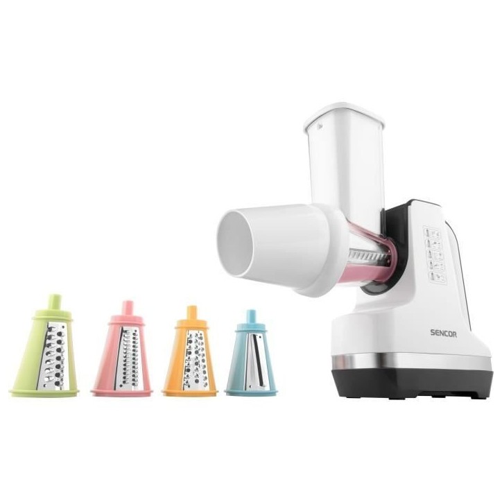 Découpe légumes et sorbétiere - SENCOR - SSG 4500WH - 150 W - 6 accessoires - Blanc