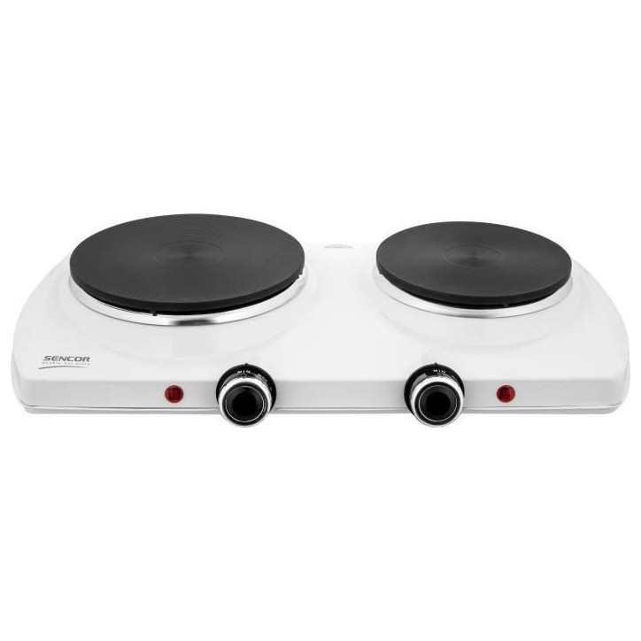 Plaque de cuisson électrique - SENCOR - SCP 2253WH-EUE4 - 2500 W - 2 foyers - Blanc