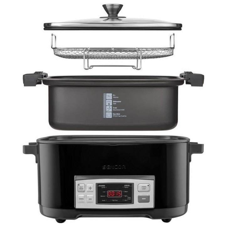Mijoteuse - SENCOR - SPR-5508BK - 1350 W - 6 L - Noir Mijoteuse - SENCOR - SPR-5508BK - 1350 W - 6 L - Noir
