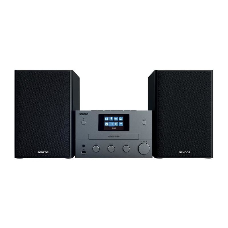 Micro-chaîne hi-fi - SENCOR - SMC 5700WDB - 100 W - Noir Micro-chaîne hi-fi - SENCOR - SMC 5700WDB - 100 W - Noir