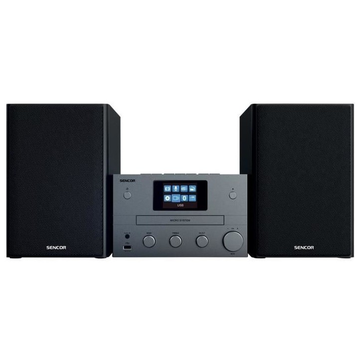 Micro-chaîne hi-fi - SENCOR - SMC 5700WDB - 100 W - Noir