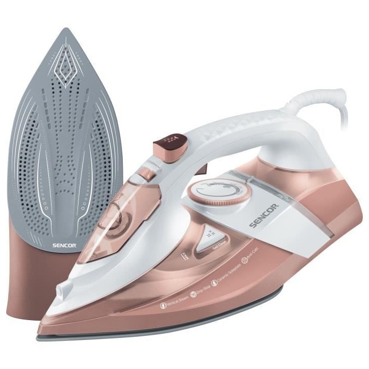 Fer a vapeur - SENCOR - SSI 8300RS - 3200 W - 350 ml - 45 g/min - Blanc / Rose