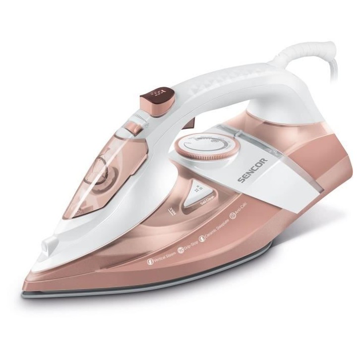 Fer a vapeur - SENCOR - SSI 8300RS - 3200 W - 350 ml - 45 g/min - Blanc / Rose
