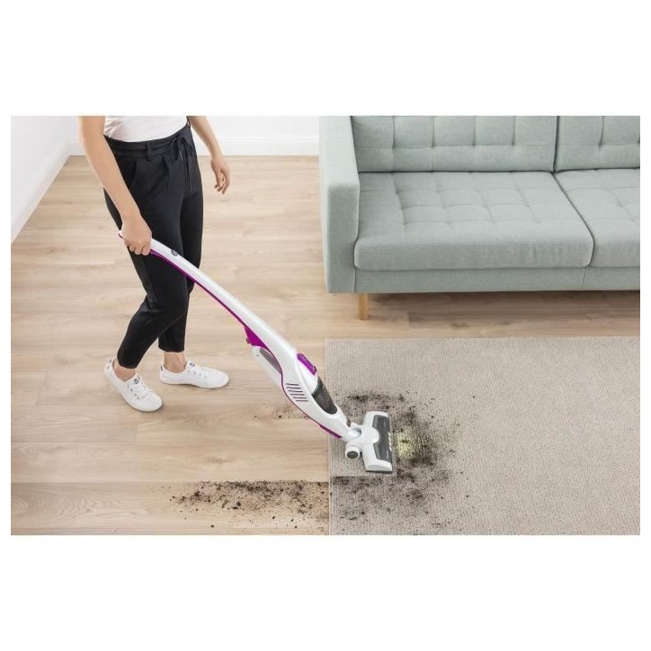 Aspirateur balai sans fil 2-en-1 - SENCOR - SVC 7814VT - 110 W - 76 dB - 0,5 L - Blanc / Violet