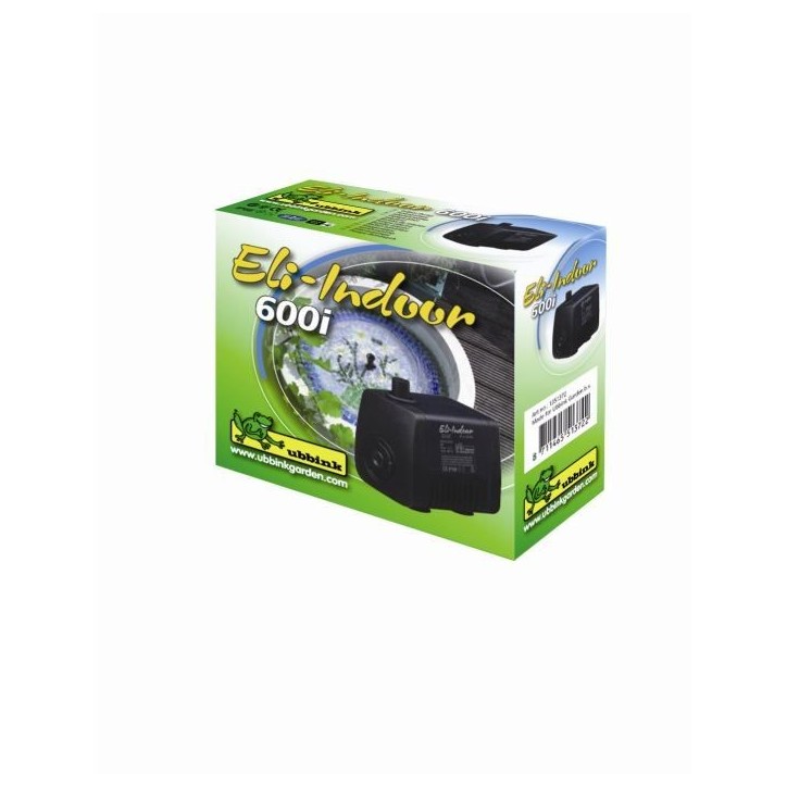 Pompe de bassin - UBBINK - Eli-Indoor 600i - Débit 500l/h - Puissance 9 watts Pompe de bassin - UBBINK - Eli-Indoor 600i - Débit 500l/h - Puissance 9 watts