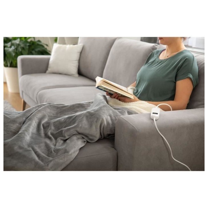 Couverture chauffante - SENCOR - SUB 2000G - 160 W - 9 températures - Gris