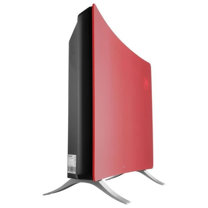 Radiateur intelligent Wi-Fi en verre - SENCOR - SCF 4742RD - 2400 W - 2 niveaux - Thermostat - Rouge