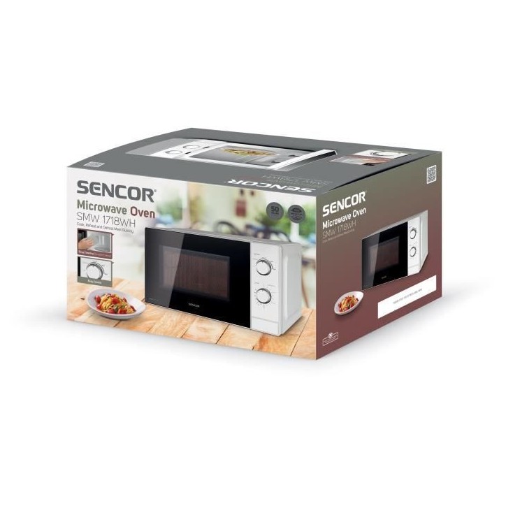 Micro-ondes - SENCOR - SMW 1718WH - 20 L - 700 W - Blanc