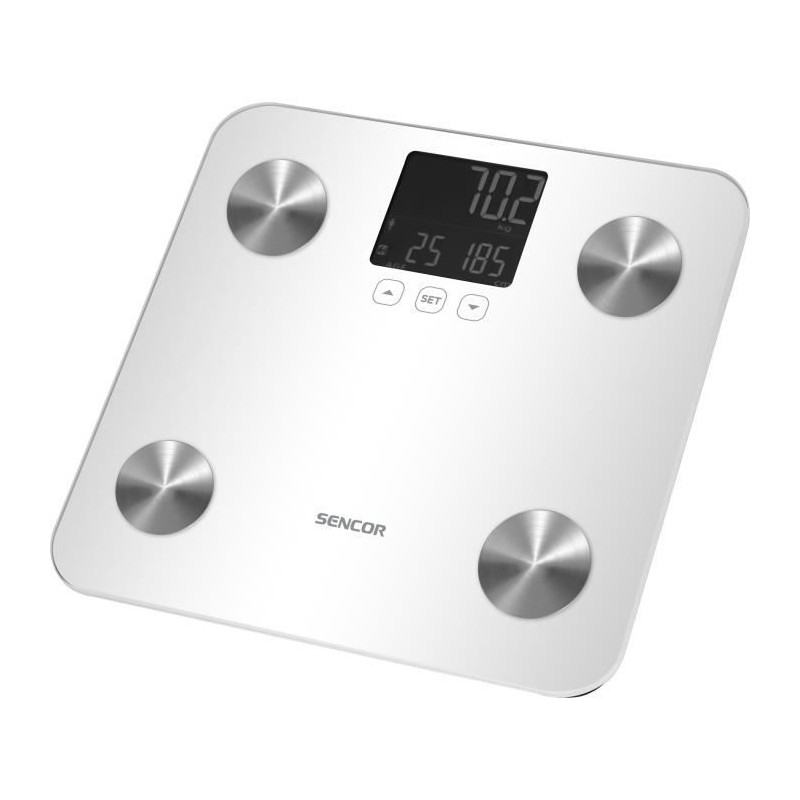 Balance pese-personne - SENCOR - SBS 6025WH - Ecran LCD - Blanc Balance pese-personne - SENCOR - SBS 6025WH - Ecran LCD - Blanc