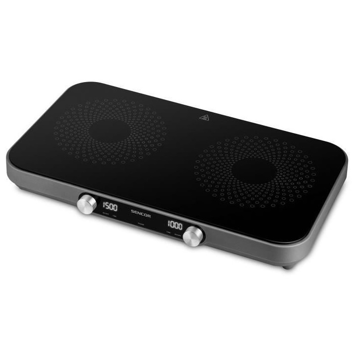 Plaque de cuisson infrarouge - SENCOR - SCP 2803BK SmoothCook - 3500 W - 2 foyers vitrocéramique - Noir