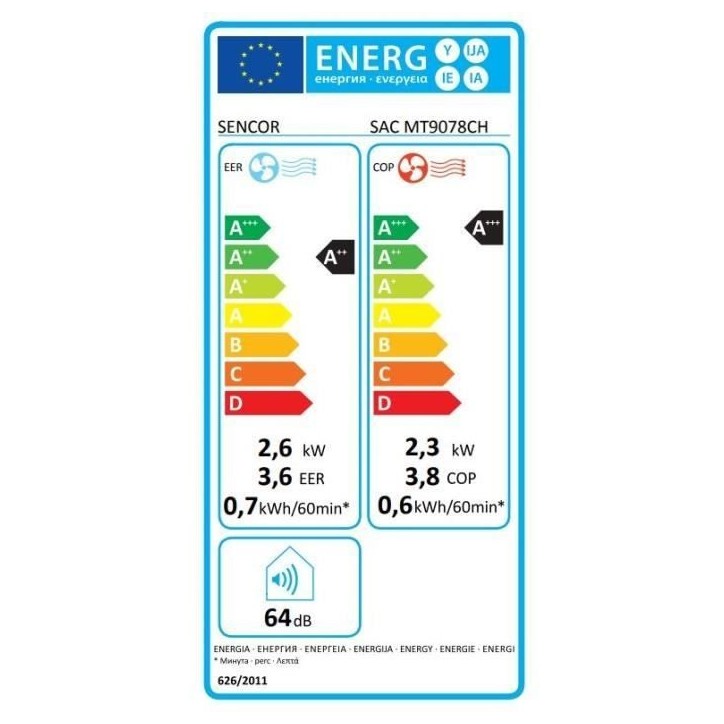 Climatiseur mobile - Sencor - SAC MT9078CH