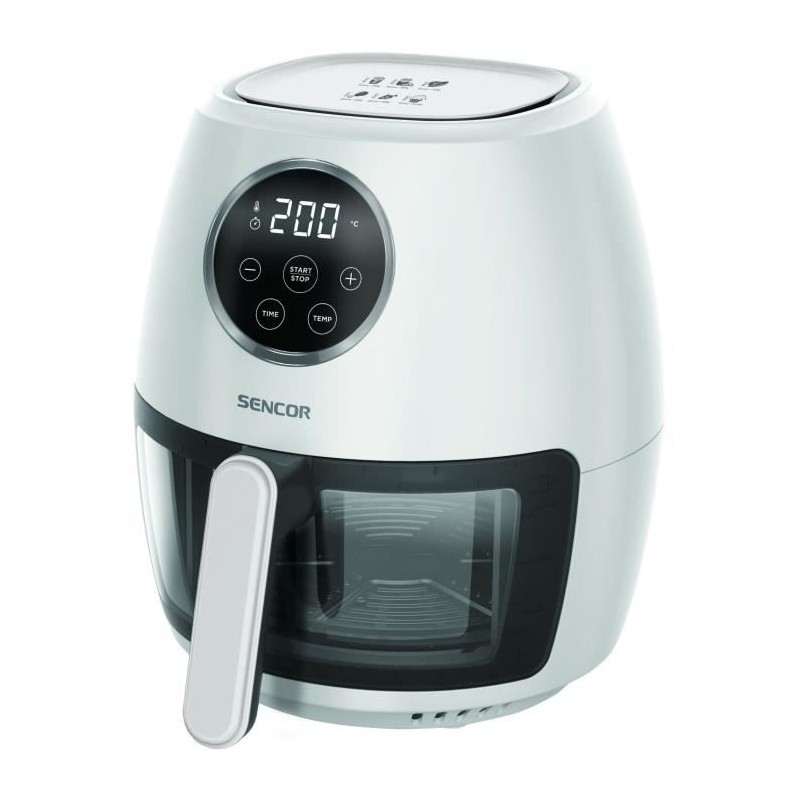 Airfryer - SENCOR - SFR 5340WH - 1300 W - 3,5 L - Blanc Airfryer - SENCOR - SFR 5340WH - 1300 W - 3,5 L - Blanc
