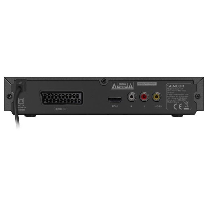 Lecteur DVD - SENCOR - SDV 2513H - Port USB - Lecture - Sortie HDMI et péritel - Noir Lecteur DVD - SENCOR - SDV 2513H - Port USB - Lecture - Sortie HDMI et péritel - Noir