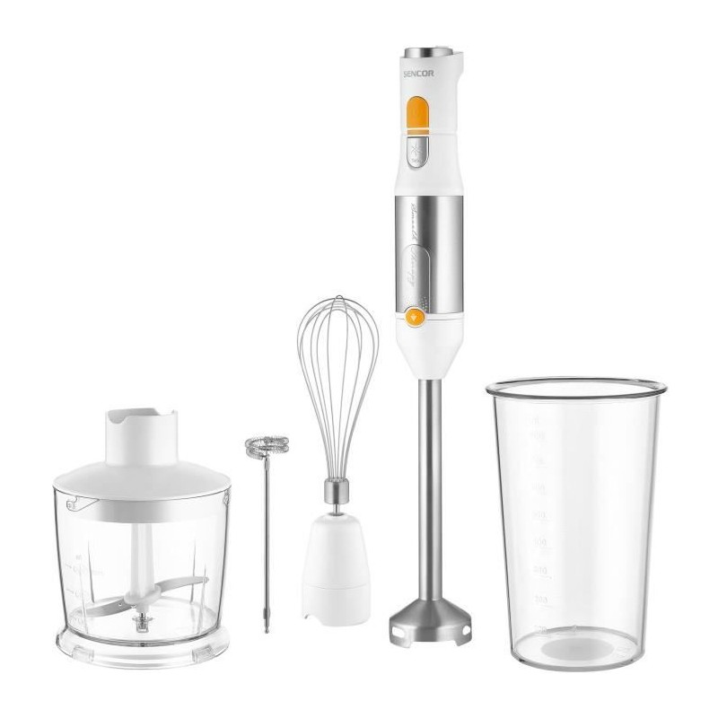 Mixeur plongeant 5 en 1 - SENCOR - SHB 6301WH - 1200 W - Blanc Mixeur plongeant 5 en 1 - SENCOR - SHB 6301WH - 1200 W - Blanc