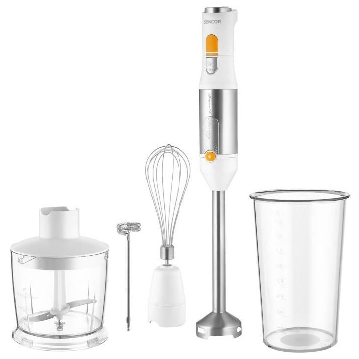 Mixeur plongeant 5 en 1 - SENCOR - SHB 6301WH - 1200 W - Blanc