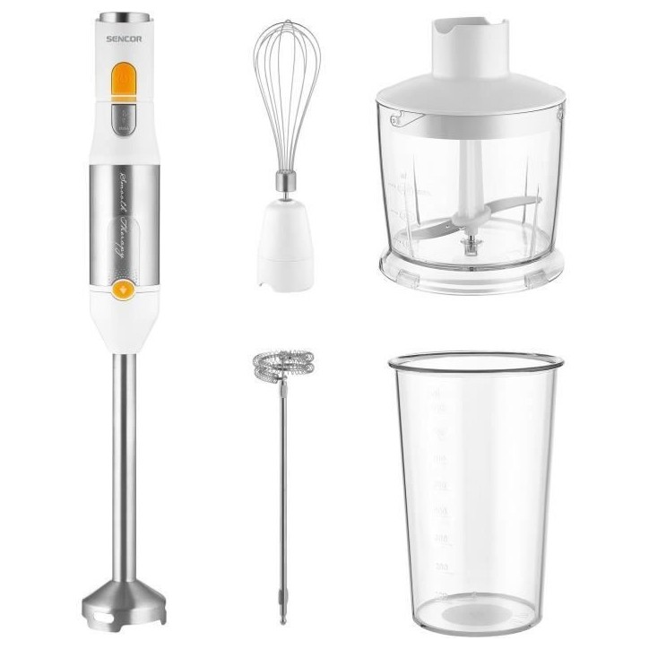Mixeur plongeant 5 en 1 - SENCOR - SHB 6301WH - 1200 W - Blanc