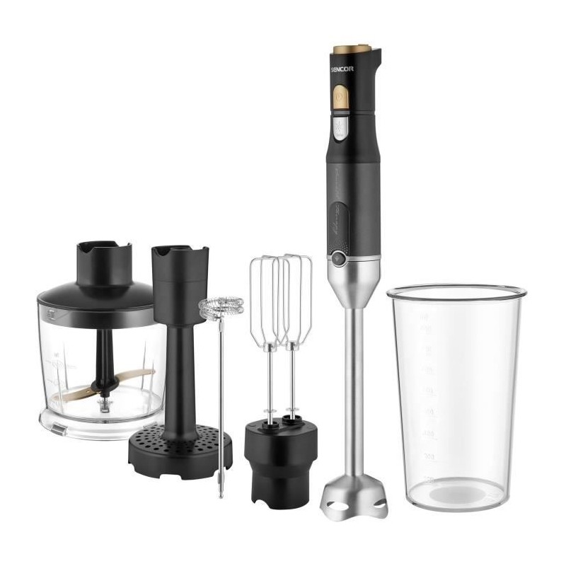 Mixeur plongeant 6 en 1 - SENCOR - SHB 6442BK - 1200 W - Technologie T Mixeur plongeant 6 en 1 - SENCOR - SHB 6442BK - 1200 W - Technologie T