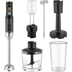 Mixeur plongeant 6 en 1 - SENCOR - SHB 6442BK - 1200 W - Technologie T