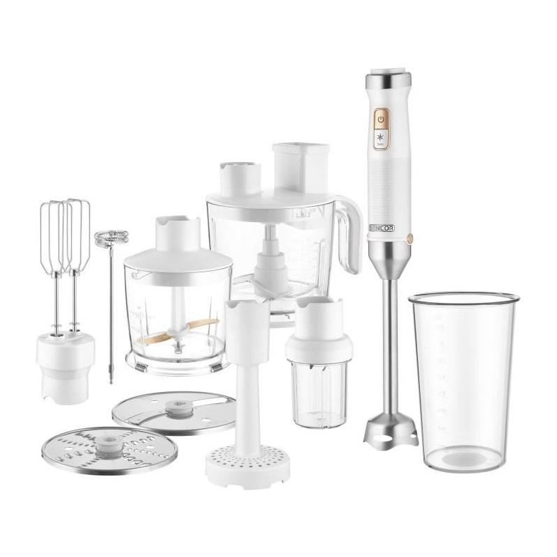 Mixeur plongeant 10 en 1 - SENCOR - SHB 6551WH - 1500 W - Technologie Mixeur plongeant 10 en 1 - SENCOR - SHB 6551WH - 1500 W - Technologie