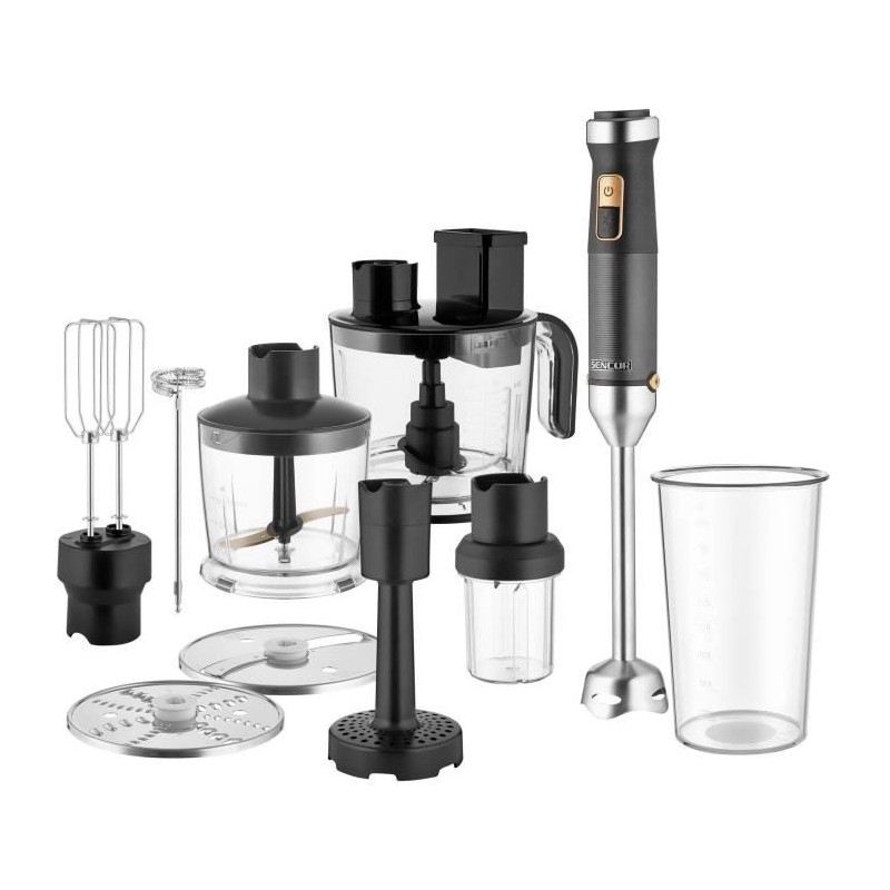 Mixeur plongeant 7 en 1 - SENCOR - SHB6552BK - 1500 W - Noir Mixeur plongeant 7 en 1 - SENCOR - SHB6552BK - 1500 W - Noir