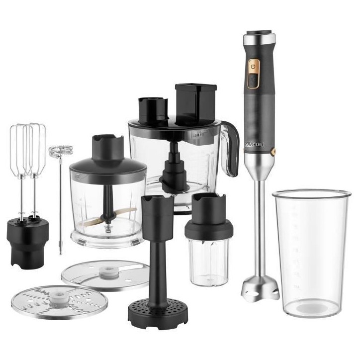 Mixeur plongeant 7 en 1 - SENCOR - SHB6552BK - 1500 W - Noir