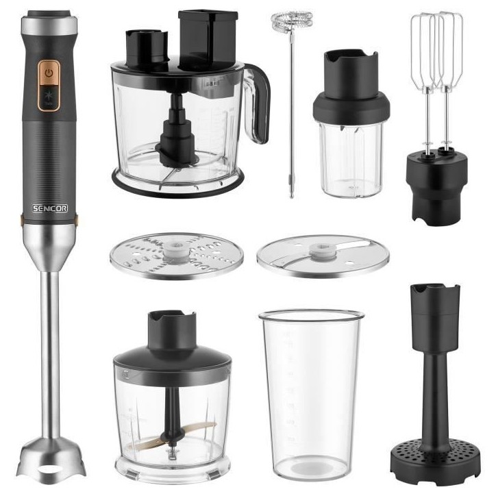 Mixeur plongeant 7 en 1 - SENCOR - SHB6552BK - 1500 W - Noir