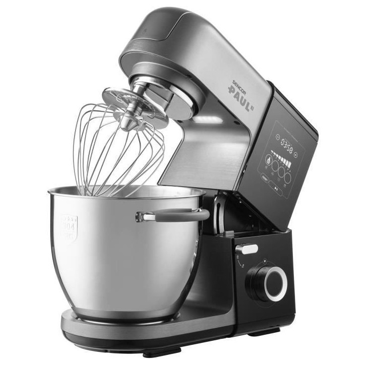 Robot pâtissier multifonction - SENCOR - STM 8970 PAUL 3 - 1800 W - Noir / Acier