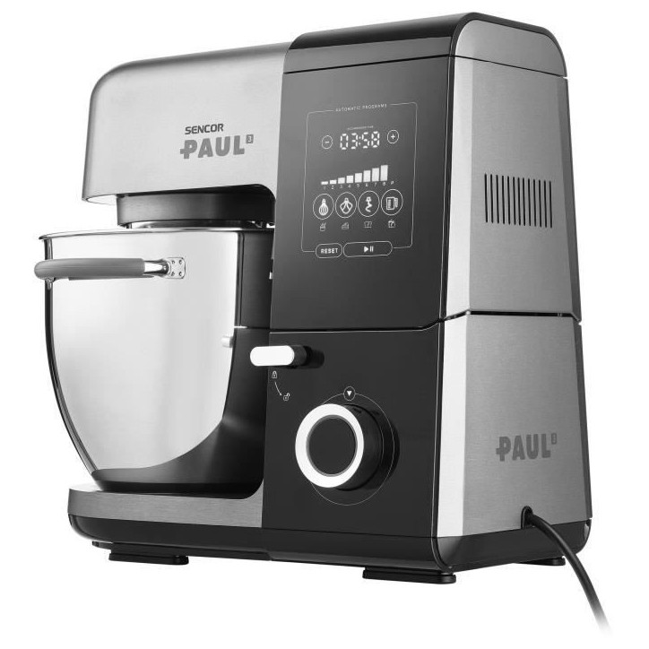 Robot pâtissier multifonction - SENCOR - STM 8970 PAUL 3 - 1800 W - Noir / Acier