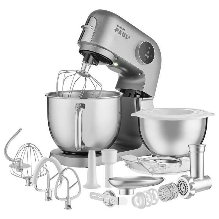 Robot pâtissier - SENCOR - STM 7740 PAUL 2 - 1500 W - Acier inoxydable