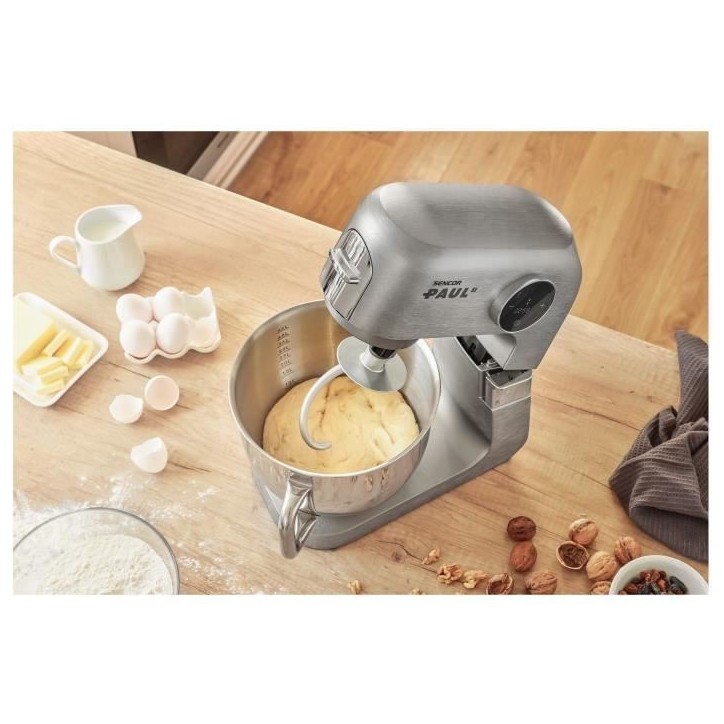 Robot pâtissier - SENCOR - STM 7740 PAUL 2 - 1500 W - Acier inoxydable