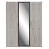 Armoire de chambre - ADRIA - Chene cendré / Gris foncé - 3 portes ba