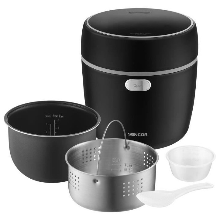Cuiseur a riz - SENCOR - SRM 0671BK - 350 W - 0,6 L - Noir